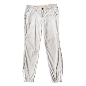 rag & bone Lightweight Cotton Pants with Elastic Hem, Ankle Zippers, Size 28